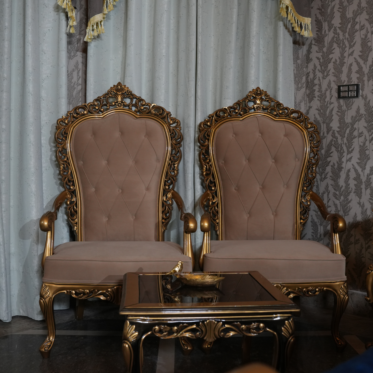 Regal Azure Sofa Set